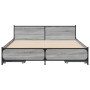 Cama con cajones madera ingeniería gris Sonoma 140x190 cm de vidaXL, Camas y somieres - Ref: Foro24-3279945, Precio: 176,99 €...