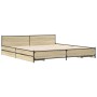 Cama con cajones madera ingeniería roble Sonoma 180x200 cm de vidaXL, Camas y somieres - Ref: Foro24-3279918, Precio: 186,99 ...