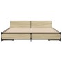 Cama con cajones madera ingeniería roble Sonoma 180x200 cm de vidaXL, Camas y somieres - Ref: Foro24-3279918, Precio: 186,99 ...