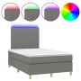 Boxspringbett mit Matratze und dunkelbraunem LED-Stoff 120x190 cm von vidaXL, Betten und Lattenroste - Ref: Foro24-3270261, P...