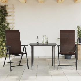 Klappbare Gartenstühle 2 Einheiten braunes synthetisches Rattan von vidaXL, Gartenstühle - Ref: Foro24-4007138, Preis: 135,99...