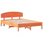 Estructura cama con cabecero madera pino marrón cera 160x200 cm de vidaXL, Camas y somieres - Ref: Foro24-3207204, Precio: 19...