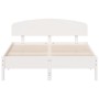 Bed frame with white pine wood headboard 140x200 cm by vidaXL, Beds and slatted bases - Ref: Foro24-3207210, Price: 185,19 €,...