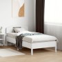 Estructura de cama con cabecero madera pino blanco 90x190 cm de vidaXL, Camas y somieres - Ref: Foro24-3207238, Precio: 141,0...