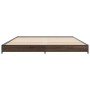 Estructura cama madera ingeniería metal marrón roble 150x200 cm de vidaXL, Camas y somieres - Ref: Foro24-845145, Precio: 94,...