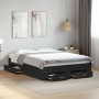 Cama con cajones madera de ingeniería negro 120x190 cm de vidaXL, Camas y somieres - Ref: Foro24-3280413, Precio: 180,36 €, D...