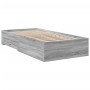 Cama con cajones madera de ingeniería gris Sonoma 75x190 cm de vidaXL, Camas y somieres - Ref: Foro24-3280445, Precio: 114,50...