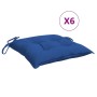 Garden Chair Cushions 6 Pcs Blue Oxford Fabric 40x40x7 cm by vidaXL, Cushions for chairs and sofas - Ref: Foro24-361482, Pric...