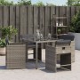 Garden armchairs with cushions 4 units gray synthetic rattan by vidaXL, Garden chairs - Ref: Foro24-4007457, Price: 199,20 €,...