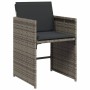 Garden armchairs with cushions 4 units gray synthetic rattan by vidaXL, Garden chairs - Ref: Foro24-4007457, Price: 199,20 €,...