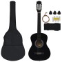 Konzertgitarren-Set für Einsteiger 8-teilig schwarz 3/4 36" von vidaXL, Gitarren - Ref: Foro24-70119, Preis: 73,42 €, Rabatt: %