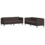 2-teilige Sofagarnitur aus dunkelbraunem Stoff von vidaXL, Sofas - Ref: Foro24-3209241, Preis: 552,99 €, Rabatt: %