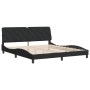 Estructura de cama con cabecero de terciopelo negro 180x200 cm de vidaXL, Camas y somieres - Ref: Foro24-3207937, Precio: 251...