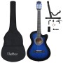 Western classical guitar set 12 pcs 6 strings blue 38" by vidaXL, Guitars - Ref: Foro24-70135, Price: 96,55 €, Discount: %