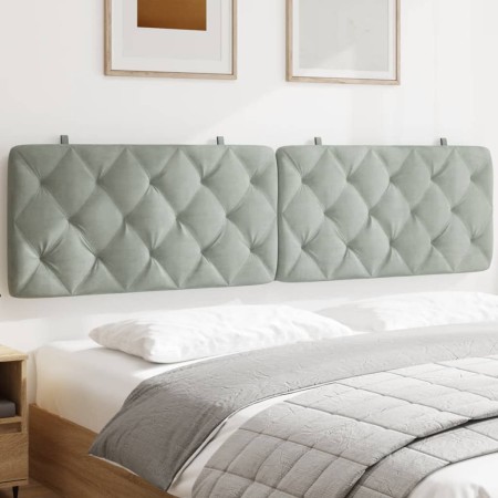 Light gray velvet padded bed headboard 200 cm by vidaXL, Headboards and footboards - Ref: Foro24-374747, Price: 91,55 €, Disc...