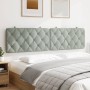 Light gray velvet padded bed headboard 200 cm by vidaXL, Headboards and footboards - Ref: Foro24-374747, Price: 91,55 €, Disc...