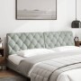 Light gray velvet padded bed headboard 200 cm by vidaXL, Headboards and footboards - Ref: Foro24-374747, Price: 91,55 €, Disc...