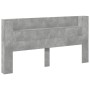 Concrete gray LED bed headboard 200x16.5x103.5 cm by vidaXL, Headboards and footboards - Ref: Foro24-839269, Price: 104,63 €,...