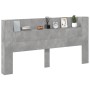 Concrete gray LED bed headboard 200x16.5x103.5 cm by vidaXL, Headboards and footboards - Ref: Foro24-839269, Price: 104,63 €,...