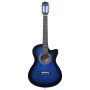 Western classical guitar set 12 pcs 6 strings blue 38" by vidaXL, Guitars - Ref: Foro24-70135, Price: 96,55 €, Discount: %