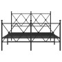 Bed frame with headboard and footboard black metal 120x190 cm by vidaXL, Beds and slatted bases - Ref: Foro24-376517, Price: ...