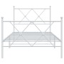 Metal bed frame with headboard and footboard white 90x200 cm by vidaXL, Beds and slatted bases - Ref: Foro24-376562, Price: 8...