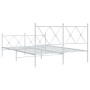 Estructura cama metal cabecero y estribo blanco 140x190 cm de vidaXL, Camas y somieres - Ref: Foro24-376569, Precio: 123,30 €...