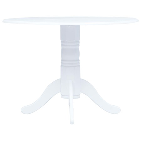 Solid white rubber wood dining table 106 cm by vidaXL, Kitchen and dining tables - Ref: Foro24-247353, Price: 218,57 €, Disco...