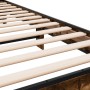 Engineered wood bed frame metal smoked oak 90x200 cm by vidaXL, Beds and slatted bases - Ref: Foro24-845809, Price: 96,00 €, ...