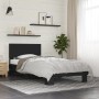 Engineered wood and black metal bed frame 100x200 cm by vidaXL, Beds and slatted bases - Ref: Foro24-845802, Price: 101,63 €,...