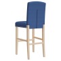 High stools 2 pcs solid rubber wood and fabric by vidaXL, Kitchen stools - Ref: Foro24-4006204, Price: 114,51 €, Discount: %