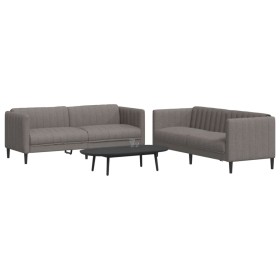 2-piece sofa set taupe gray fabric by vidaXL, Sofas - Ref: Foro24-3209243, Price: 531,99 €, Discount: %