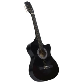 Western Cutaway Classical Guitar with 6 black strings 38" by vidaXL, Guitars - Ref: Foro24-70132, Price: 74,28 €, Discount: %