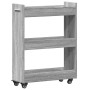 Sonoma gray engineered wood cabinet with wheels 60x22x79 cm by vidaXL, Lockers and storage cabinets - Ref: Foro24-840420, Pri...