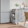 Sonoma gray engineered wood cabinet with wheels 60x22x79 cm by vidaXL, Lockers and storage cabinets - Ref: Foro24-840420, Pri...