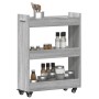 Sonoma gray engineered wood cabinet with wheels 60x22x79 cm by vidaXL, Lockers and storage cabinets - Ref: Foro24-840420, Pri...