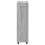 Sonoma gray engineered wood cabinet with wheels 60x22x79 cm by vidaXL, Lockers and storage cabinets - Ref: Foro24-840420, Pri...