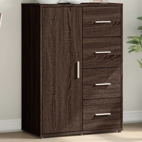 Brown oak engineered wood sideboard 60x31x84 cm by vidaXL, Sideboards - Ref: Foro24-840512, Price: 95,99 €, Discount: %