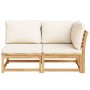 2-piece garden furniture set with acacia wood cushions by vidaXL, Modular outdoor sofas - Ref: Foro24-366492, Price: 250,95 €...