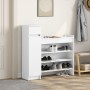 White engineered wood shoe rack furniture 100.5x28x100 cm by vidaXL, Shoe racks and shoe organizers - Ref: Foro24-840422, Pri...