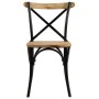 Crossback chairs 2 units solid black mango wood by vidaXL, dining chairs - Ref: Foro24-247316, Price: 242,99 €, Discount: %