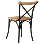 Crossback chairs 2 units solid black mango wood by vidaXL, dining chairs - Ref: Foro24-247316, Price: 242,99 €, Discount: %