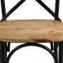 Crossback chairs 2 units solid black mango wood by vidaXL, dining chairs - Ref: Foro24-247316, Price: 242,99 €, Discount: %