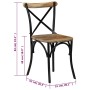 Crossback chairs 2 units solid black mango wood by vidaXL, dining chairs - Ref: Foro24-247316, Price: 242,99 €, Discount: %