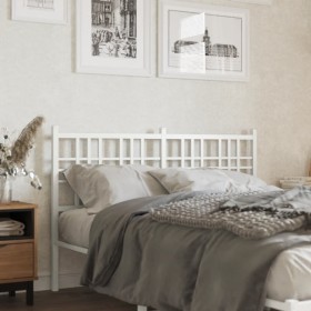 White metal headboard 140 cm by vidaXL, Headboards and footboards - Ref: Foro24-376406, Price: 43,99 €, Discount: %