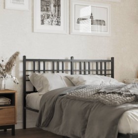 Black metal headboard 137 cm by vidaXL, Headboards and footboards - Ref: Foro24-376356, Price: 43,99 €, Discount: %