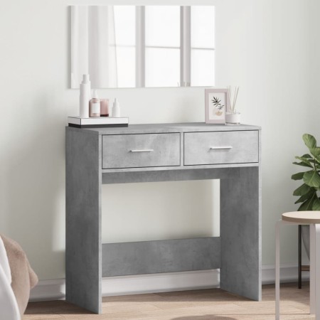 Concrete gray dressing table with mirror 80x39x80 cm by vidaXL, Bedroom Dressers - Ref: Foro24-840705, Price: 93,44 €, Discou...