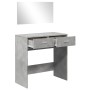 Concrete gray dressing table with mirror 80x39x80 cm by vidaXL, Bedroom Dressers - Ref: Foro24-840705, Price: 93,44 €, Discou...