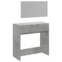 Concrete gray dressing table with mirror 80x39x80 cm by vidaXL, Bedroom Dressers - Ref: Foro24-840705, Price: 93,44 €, Discou...