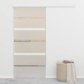 Sliding door with soft stop ESG glass and aluminum 90x205 cm by vidaXL, Doors - Ref: Foro24-288062, Price: 252,66 €, Discount: %